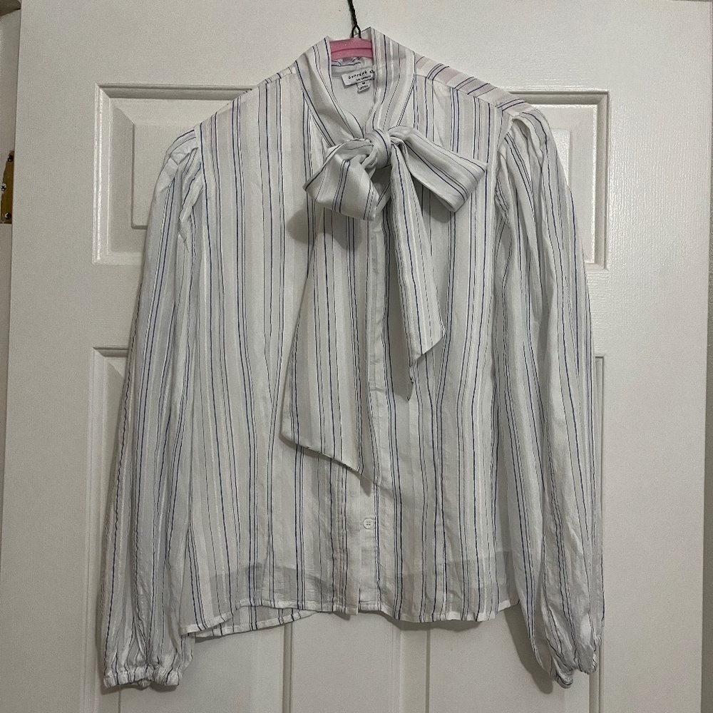 Current Air bow neck blouse